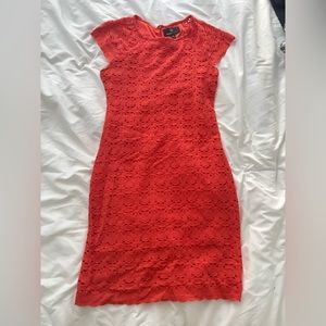 Orange lace dress